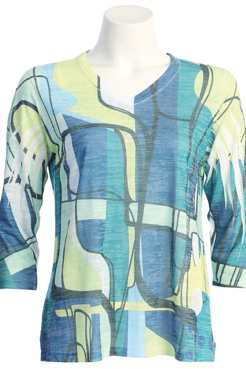 Load image into Gallery viewer, Windmill Burnout Hi-Low Tunic Top with Side Slits
