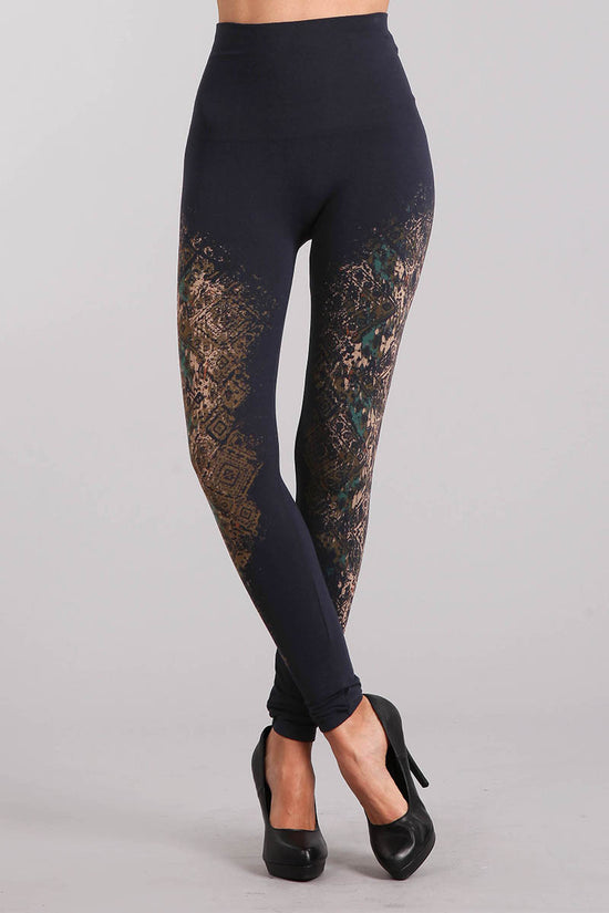 Load image into Gallery viewer, B2361USBJ High Waist Full Length Patterned Leggings
