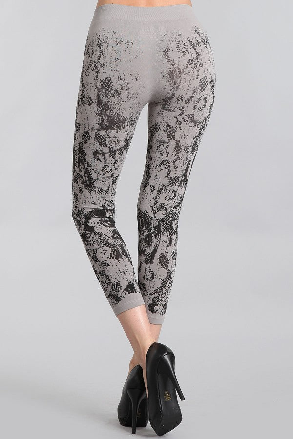 B2395E Patterned Leggings