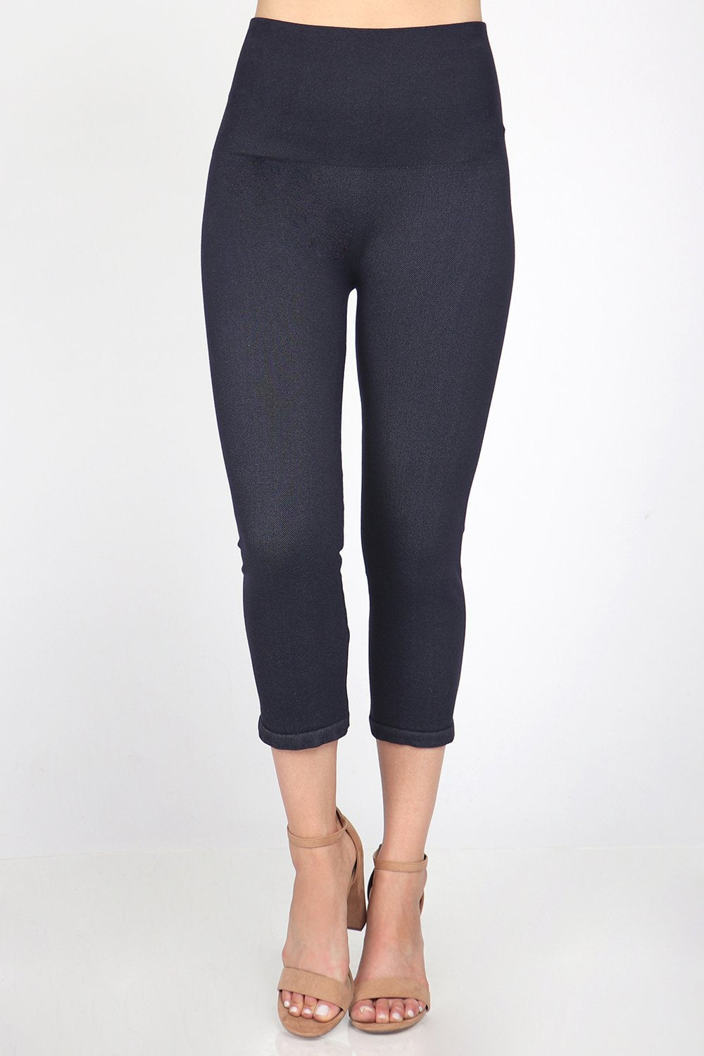 Load image into Gallery viewer, B3626 Cropped Tummy Tuck Denim legging
