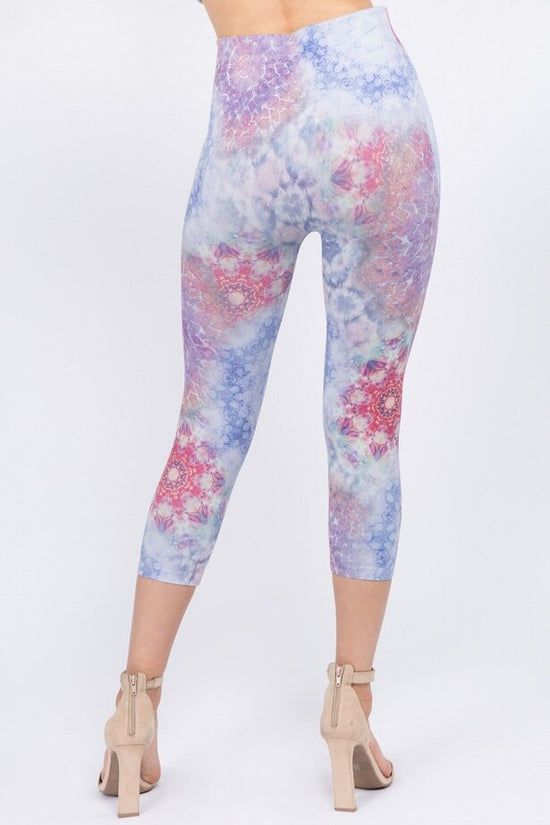 Load image into Gallery viewer, B4281A High Waist Crop Legging with Kaleidoscope Print
