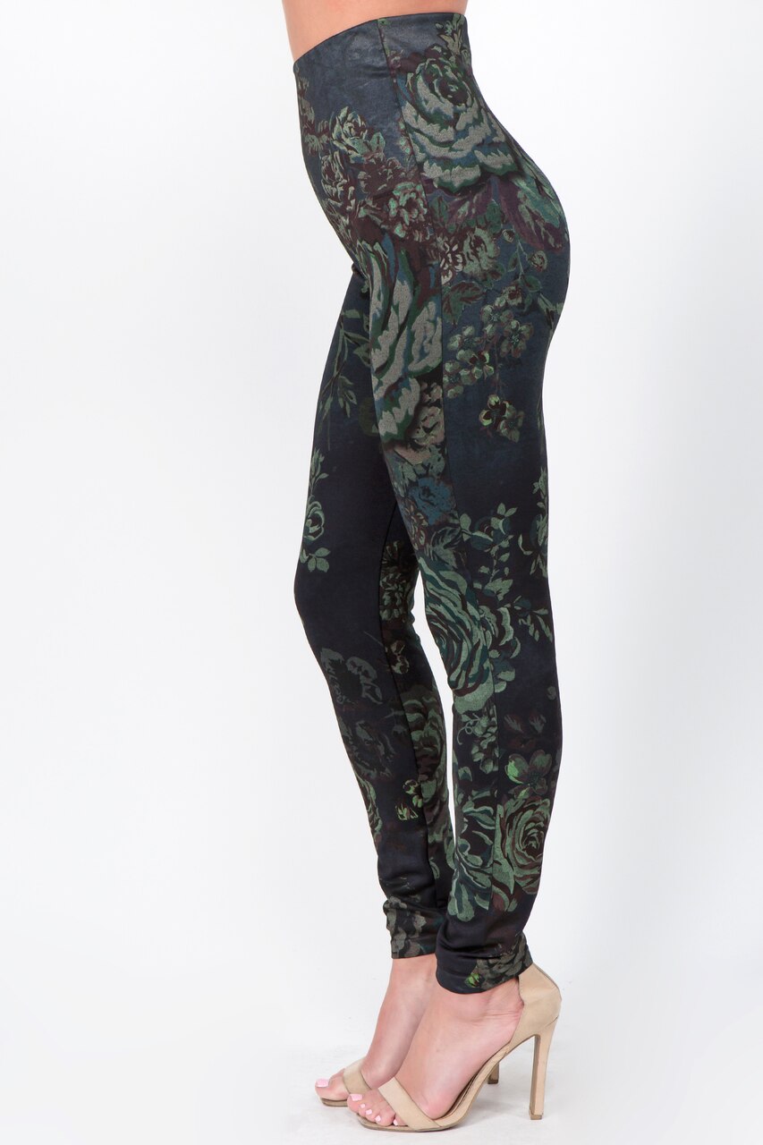 B2361USAP High Waisted Legging with Weaves Burnout Design – Twist