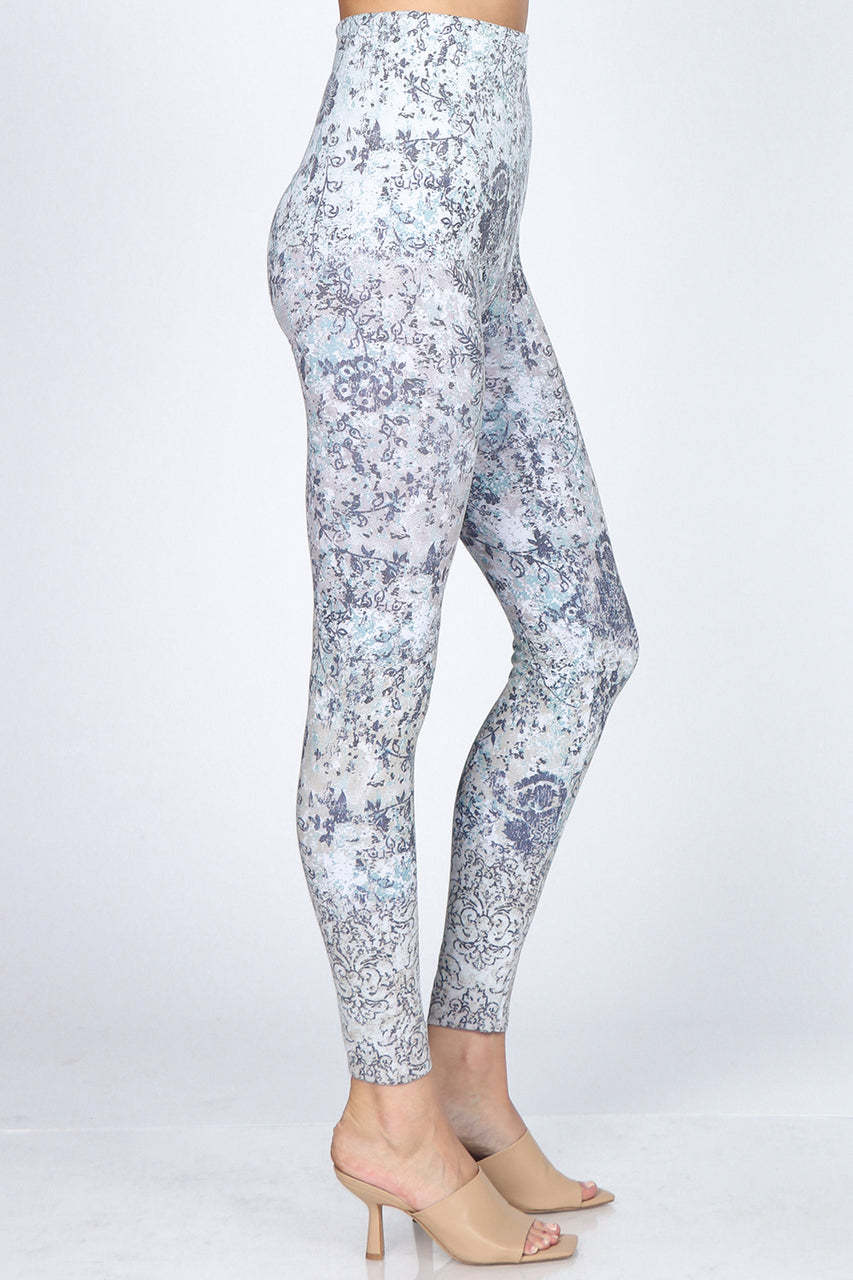 B4292DB High Waist Full Length Legging Ombre Distressed Floral – Twist  Boutique