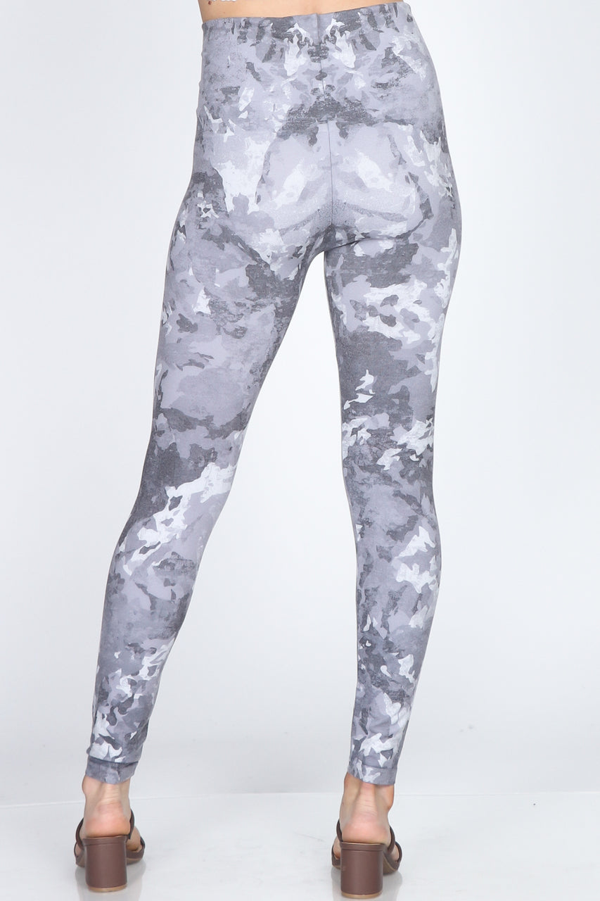Load image into Gallery viewer, B4292ECGRY High Waist Full Length Legging Mosaic Camo
