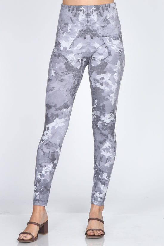 Load image into Gallery viewer, B4292ECGRY High Waist Full Length Legging Mosaic Camo
