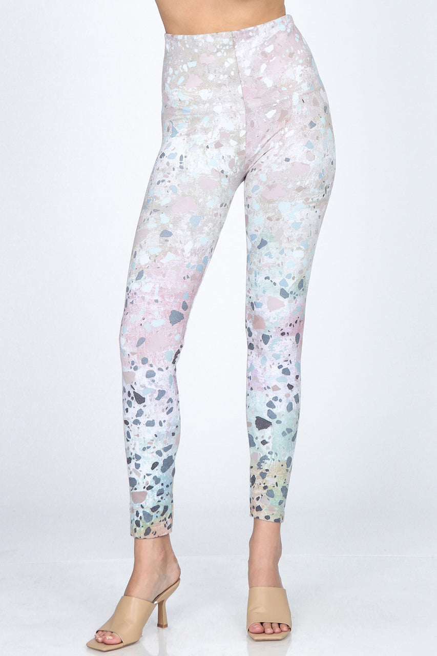 Load image into Gallery viewer, B4292EE High Waist Full Length Legging Multicolor Terrazzo
