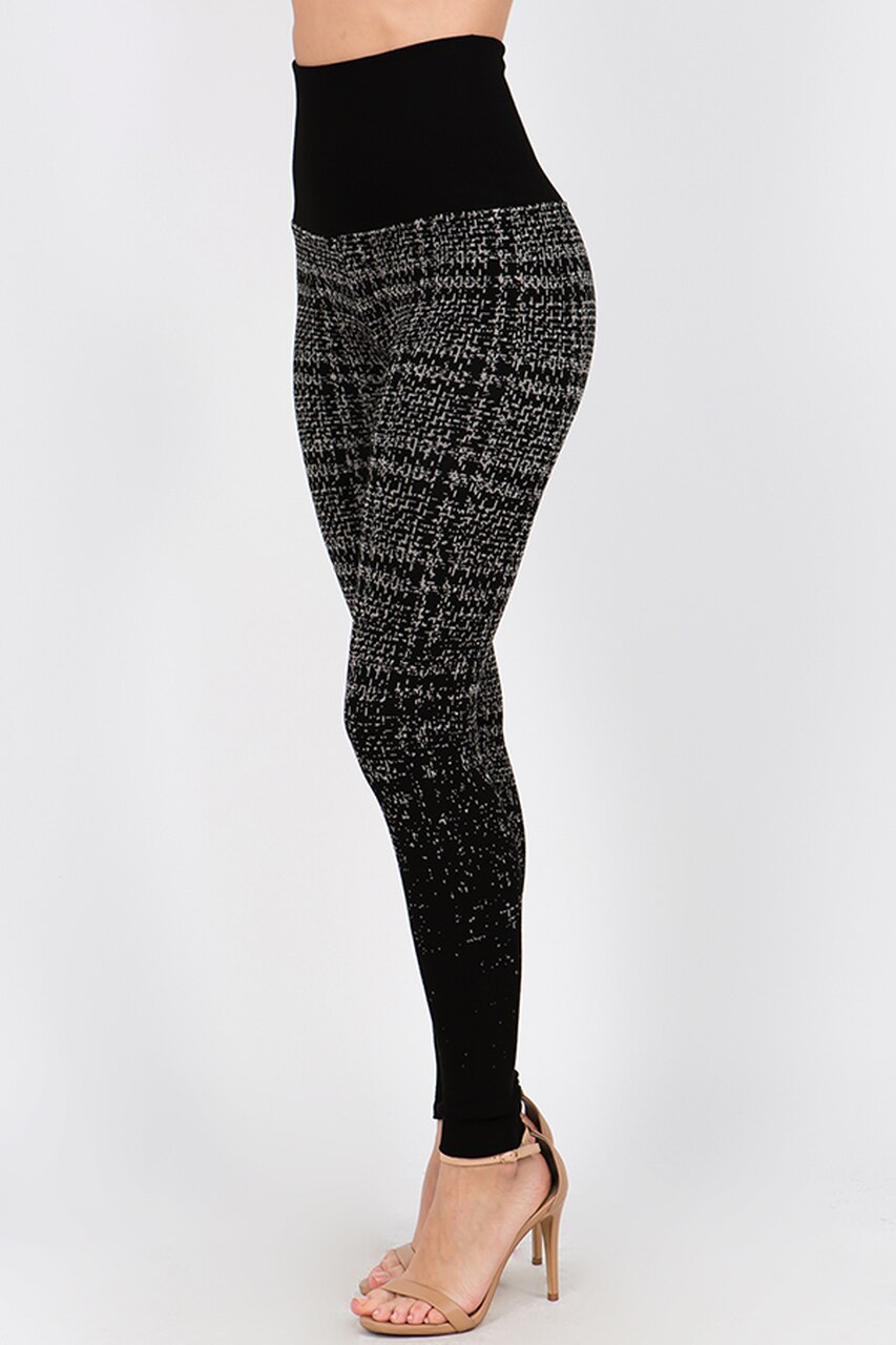 B4136 High Waist Fig Herringbone Jacquard Sweater Legging – Twist