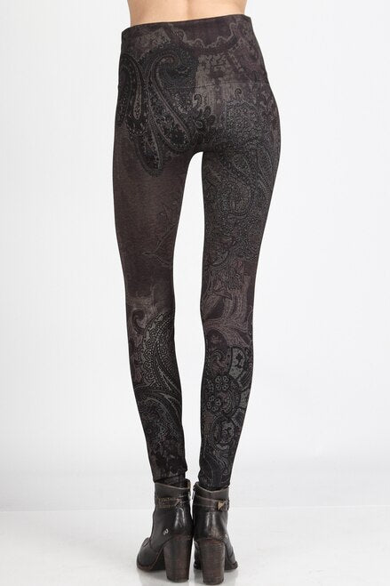 Load image into Gallery viewer, B4437J High Waist Full Length Legging Paisley Waves

