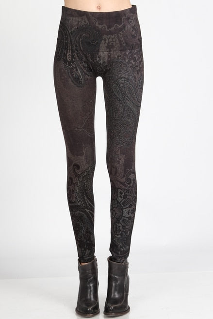 Load image into Gallery viewer, B4437J High Waist Full Length Legging Paisley Waves
