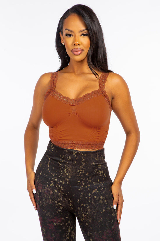 Load image into Gallery viewer, C2478 M.RENA Bralette with Lace Regular Size - Fall Colors

