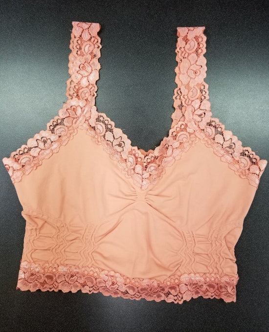 Rose Clay Lace Racerback Bralette
