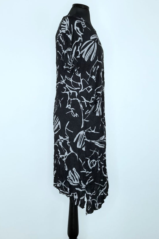 Gabriella Dress - Black Printed