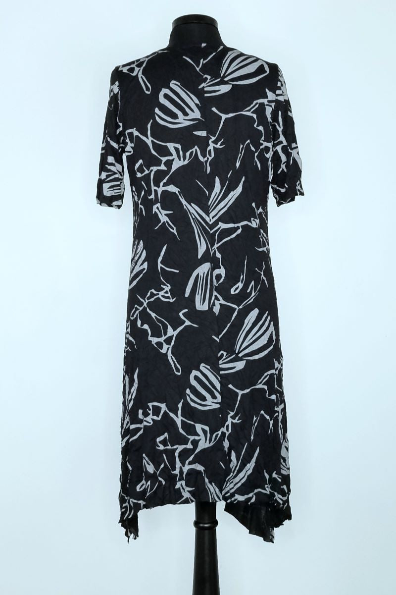 Gabriella Dress - Black Printed