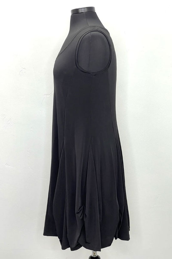 Black Sleeveless Pull Over Bubble Dress