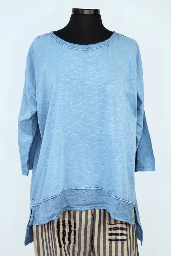 EI01DENMBL Denim Blue Dohlman Sleeve Tunic Top