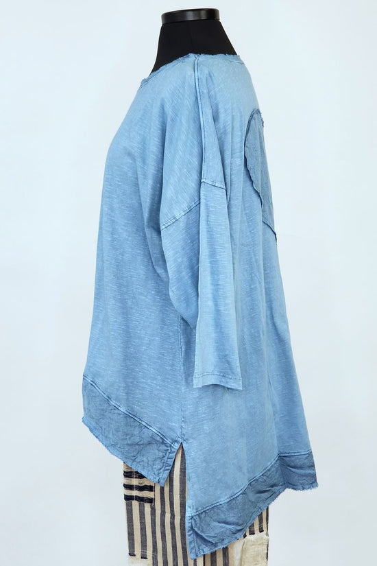 EI01DENMBL Denim Blue Dohlman Sleeve Tunic Top