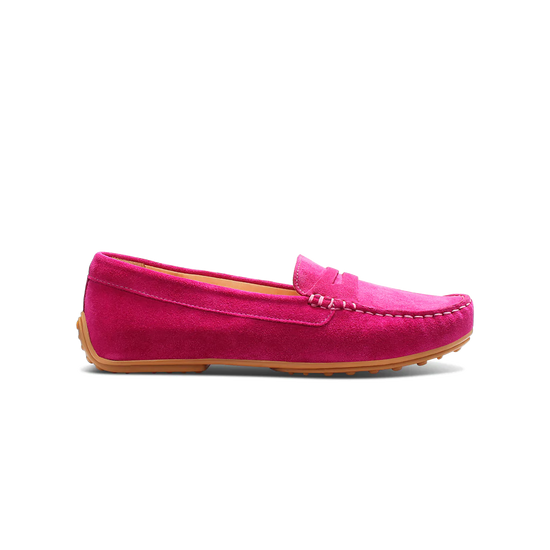 Load image into Gallery viewer, Free Spirit Fuchsia Spice Suede Loafer

