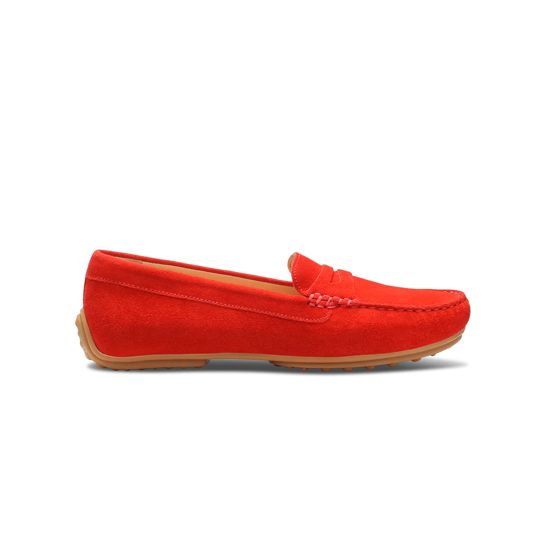 Load image into Gallery viewer, Free Spirit Orange Spice Suede Loafer
