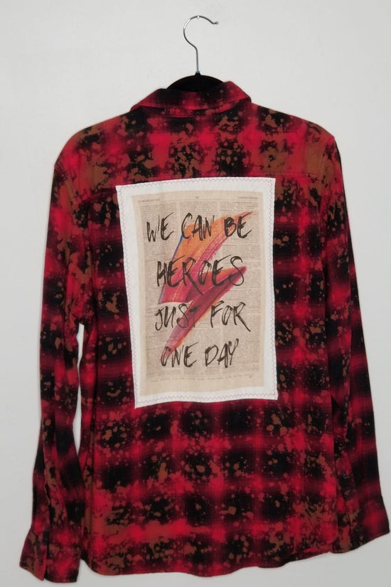 We Can Be Heros Just For One Day Flannel Shirt