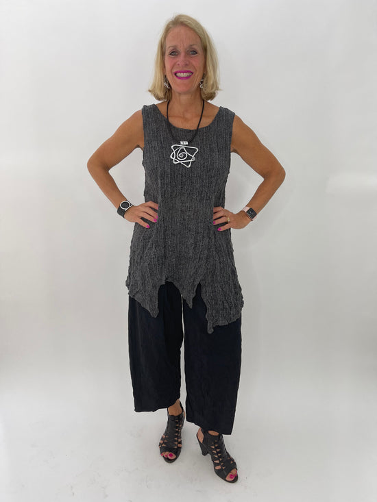 Cherrie Crinkle Tunic - Iron