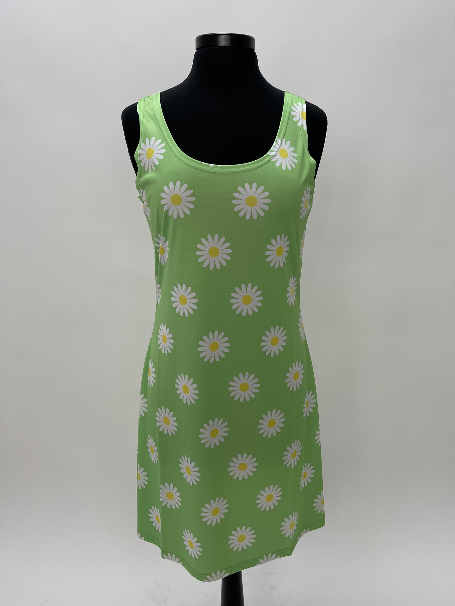 Daisy Green Scoop Neck Sleeveless Dress