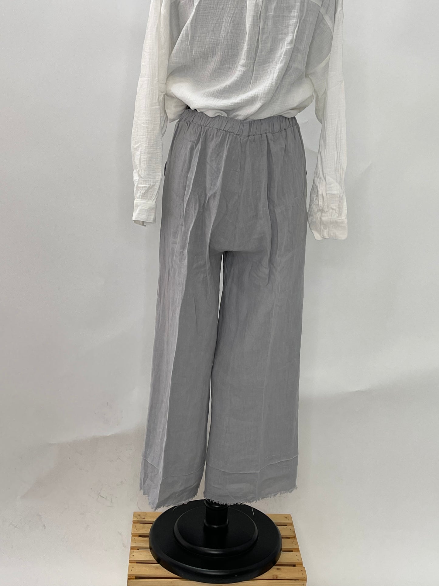 Silver Linen Pant