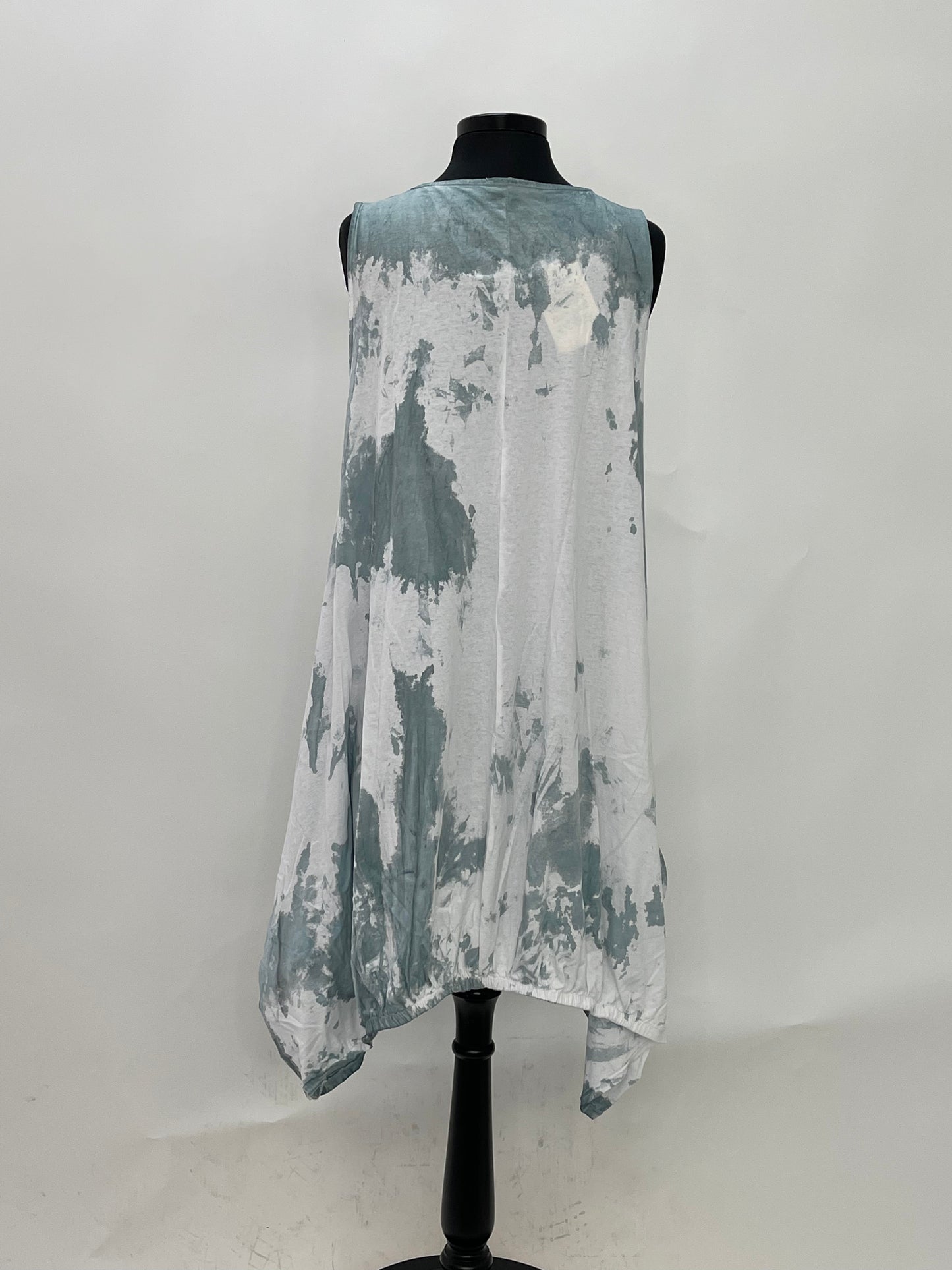 Blue Tie Dye Bubble Dress - One Size