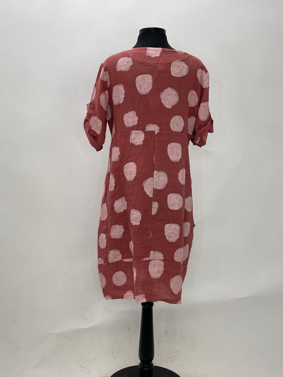 Clay Dotted Dress