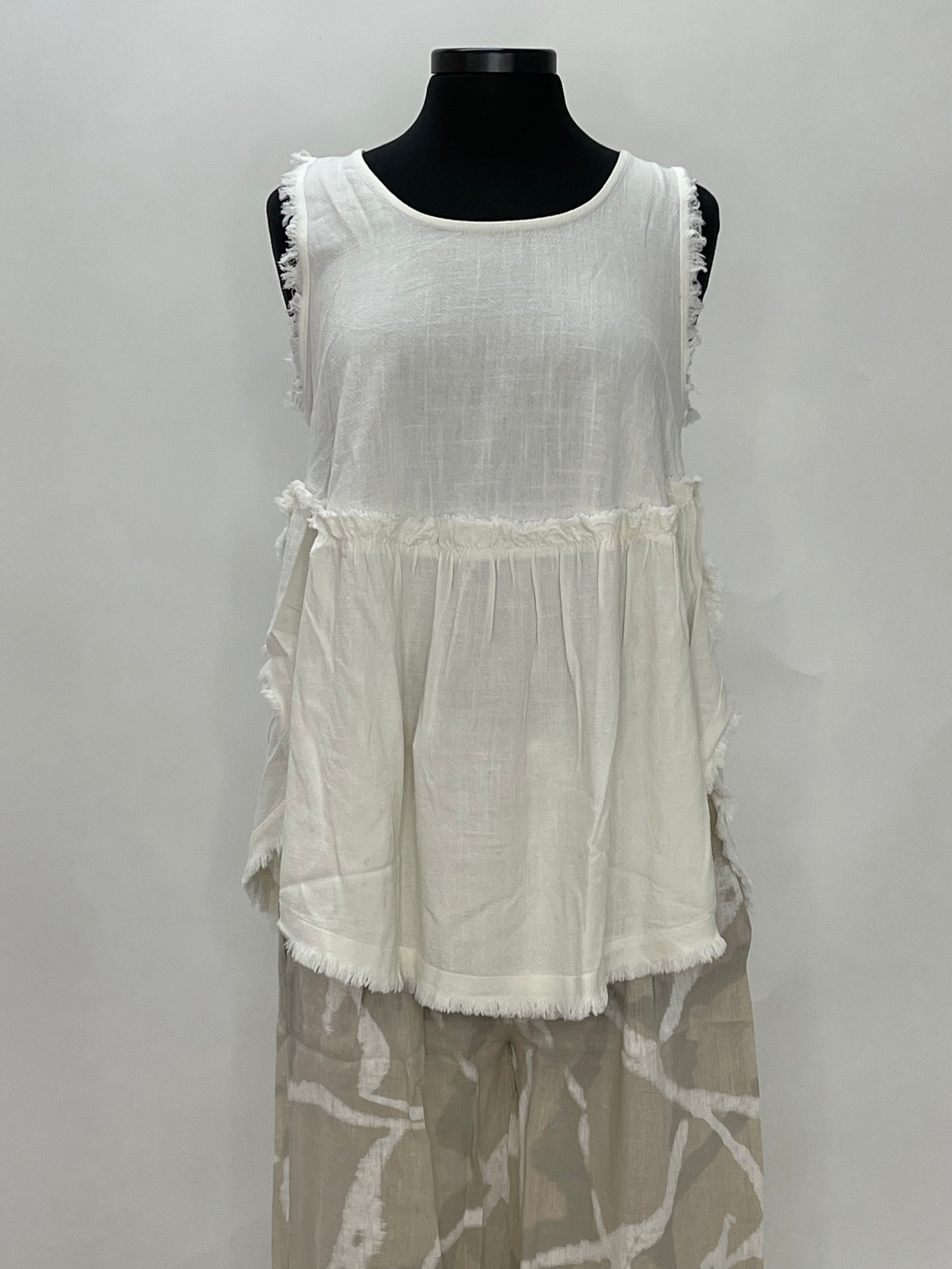 Ivory Sleeveless Tank Top