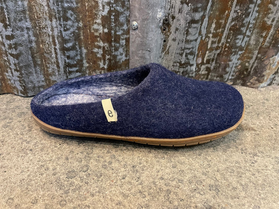 Blue Slippers with Rubber Sole