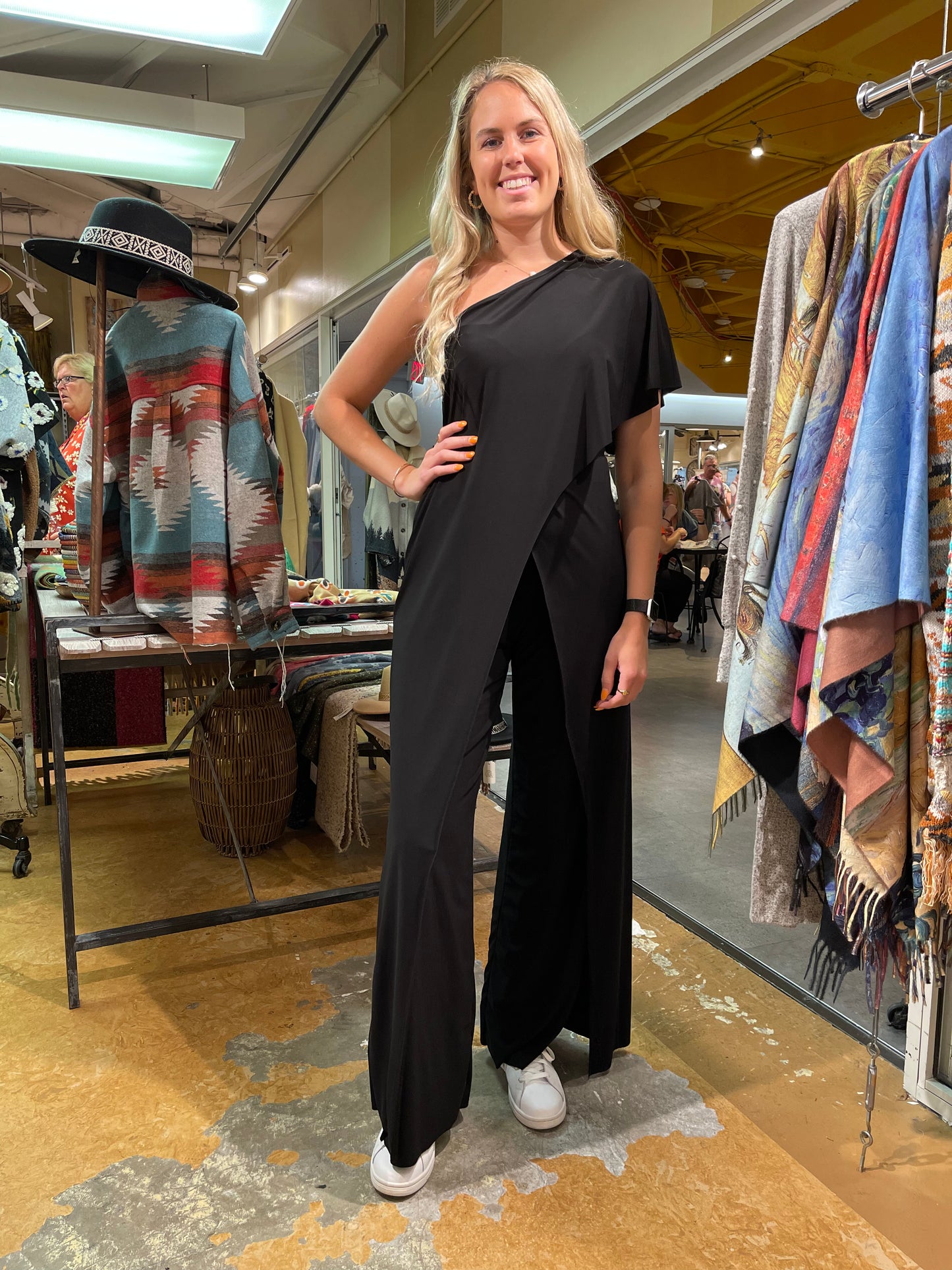 Off Shoulder Black Jumpsuit