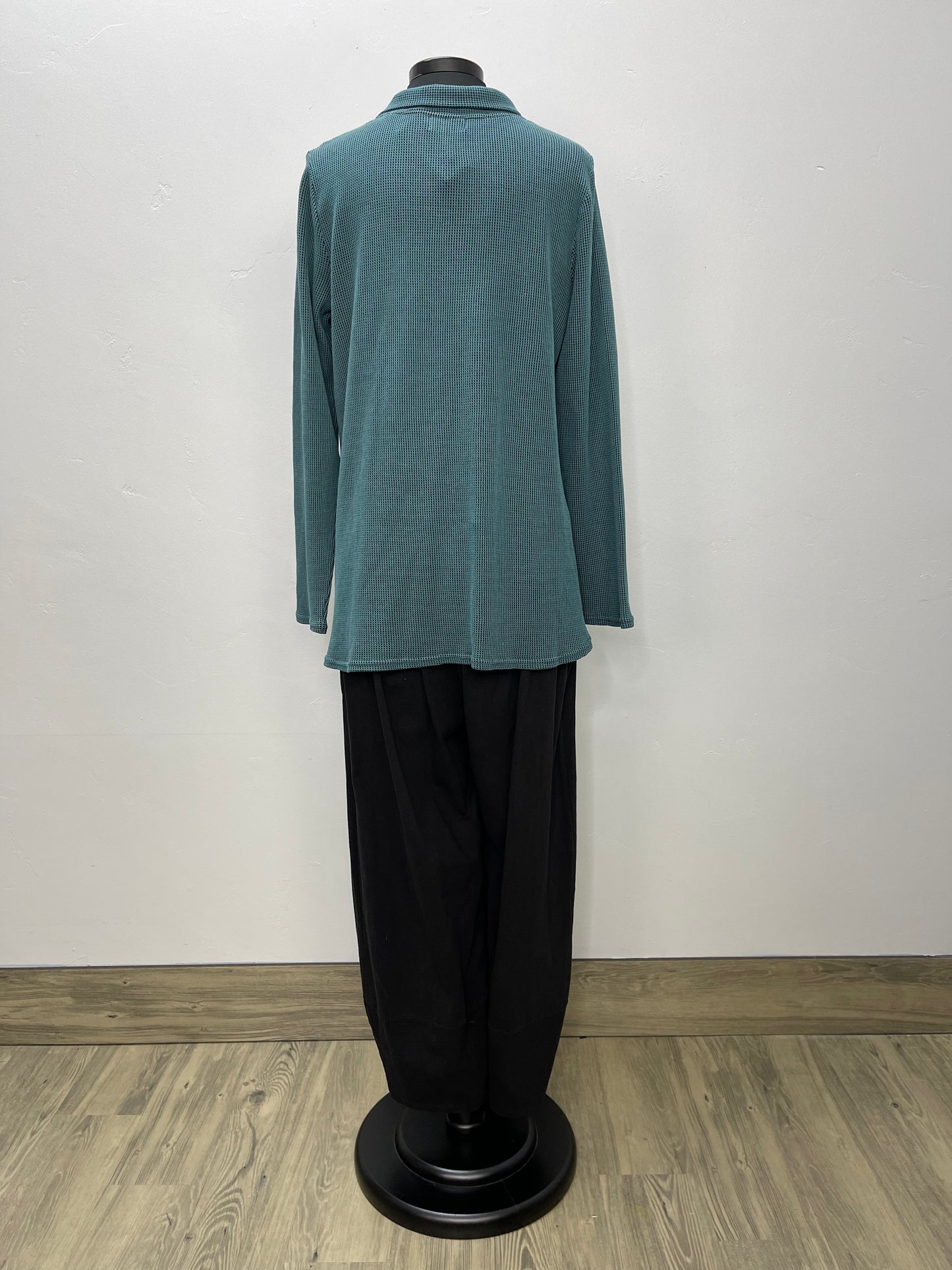 Seafoam Waffle Long Sleeve Tunic