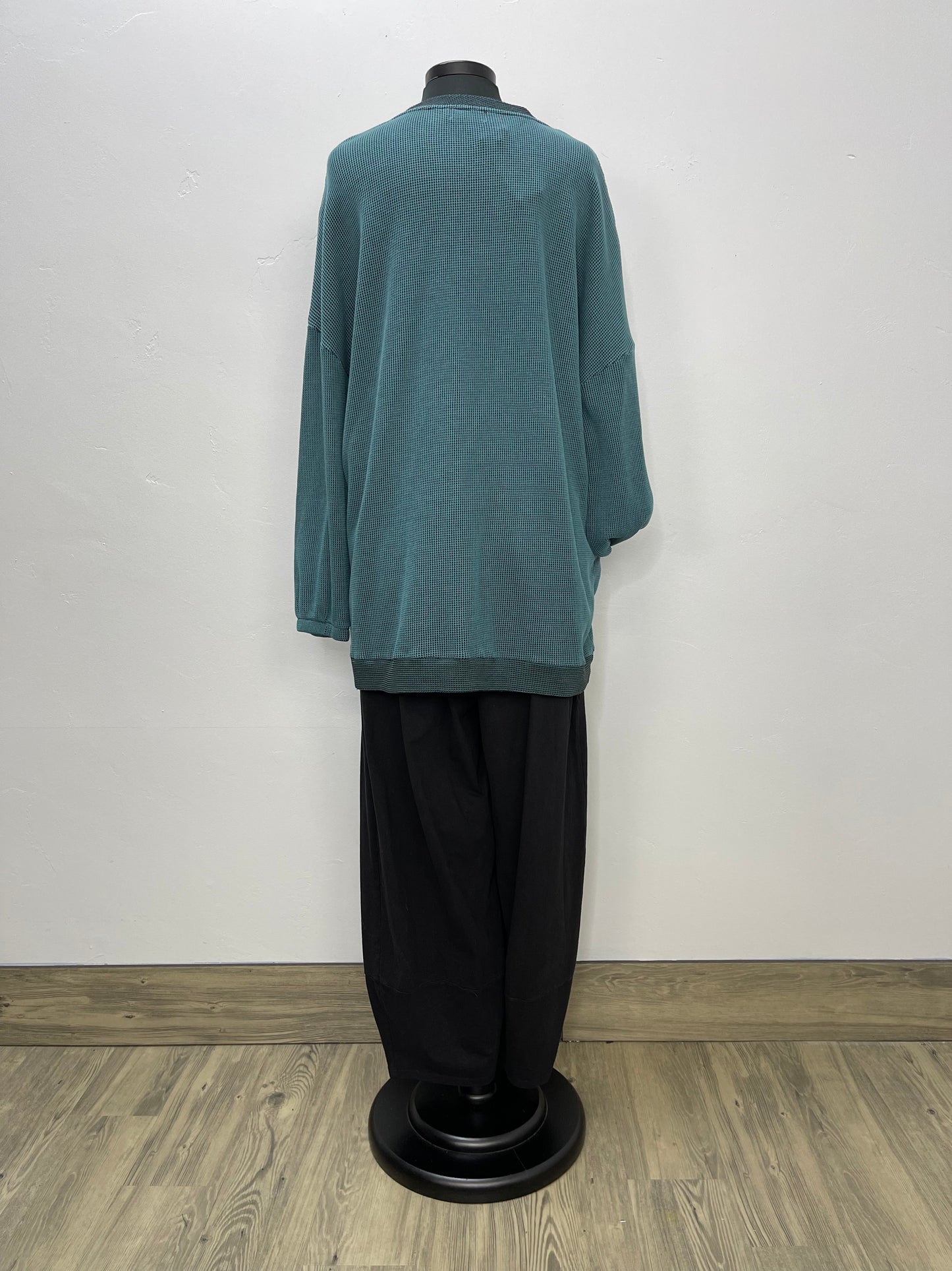 Oversized Seafoam Waffle Top