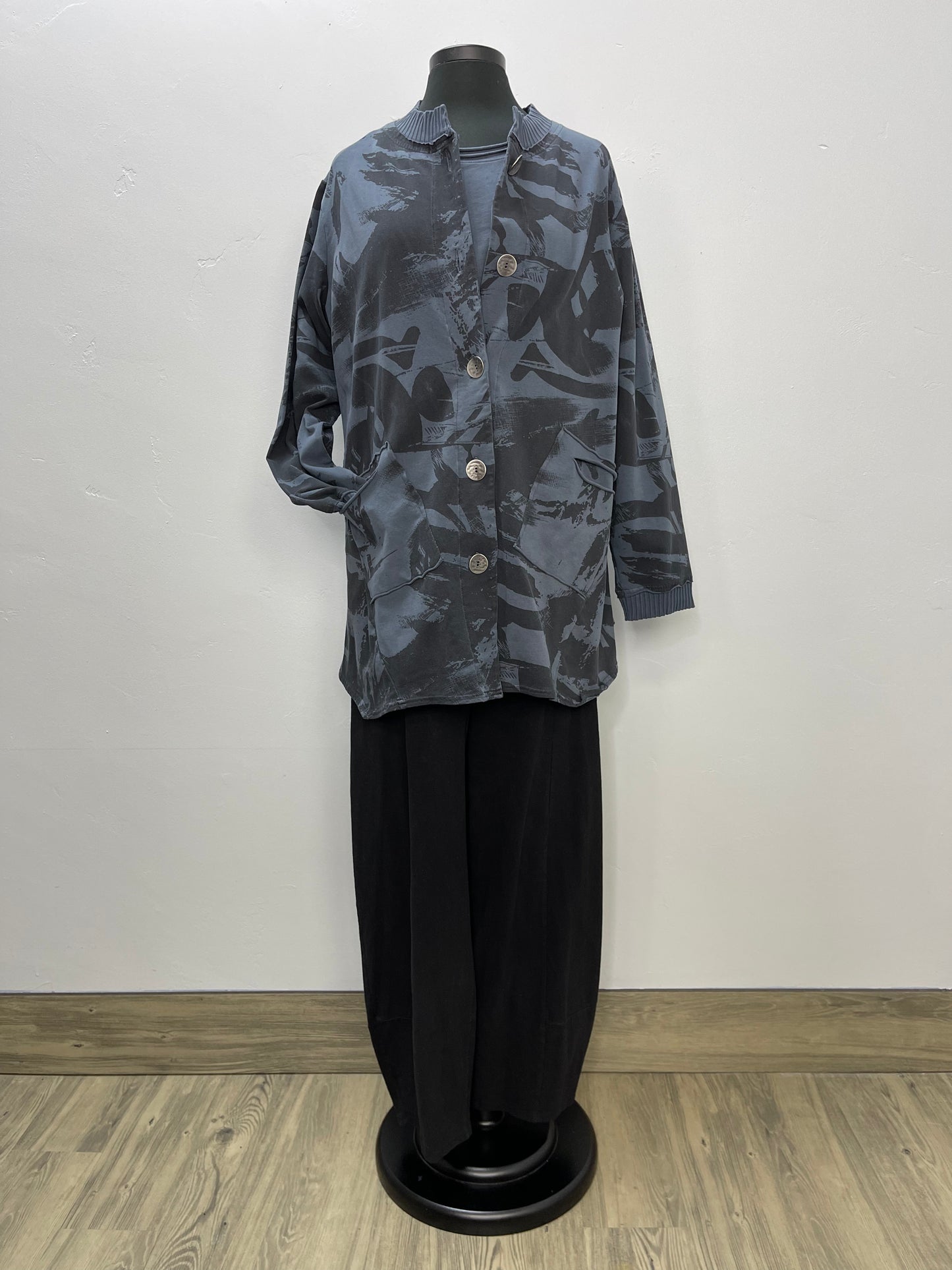 Swing Button Jacket - Gray