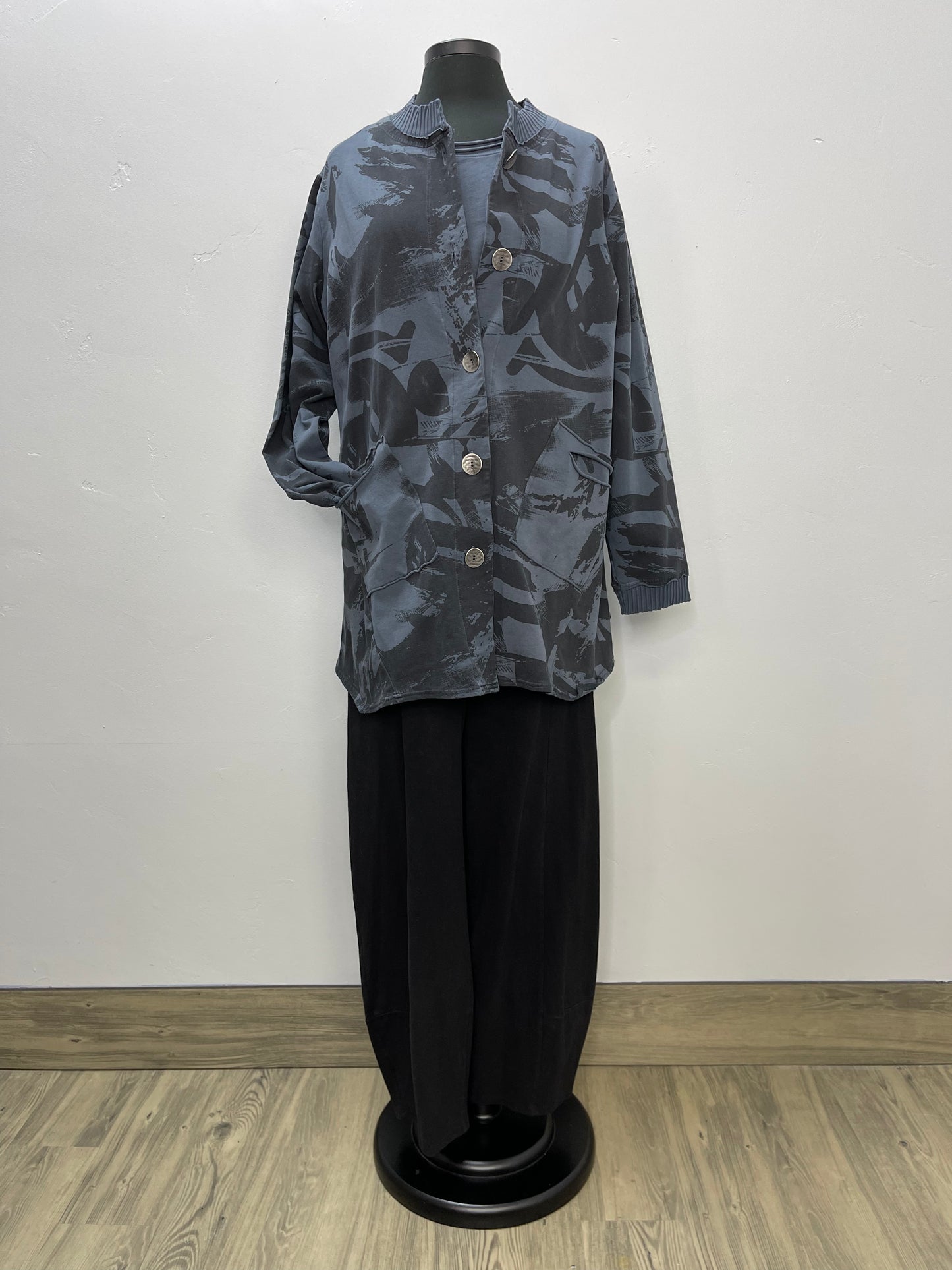 Swing Button Jacket - Gray