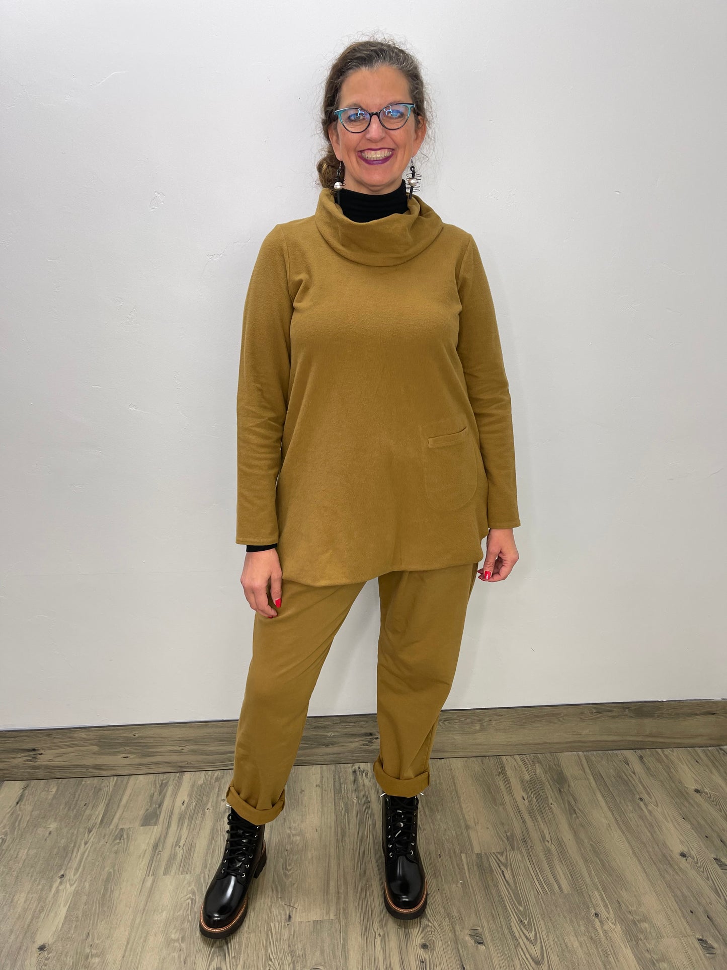 Caramel Roll Neck Top