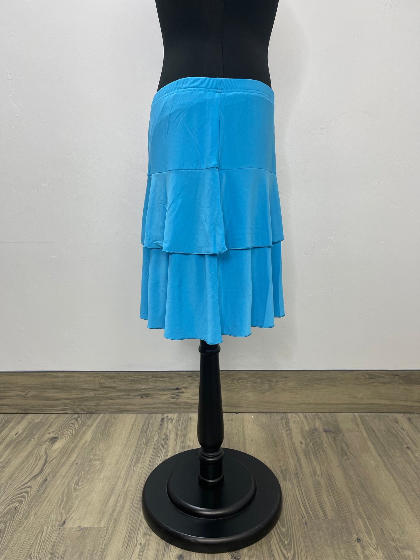 Blue Tiered Hem Skort