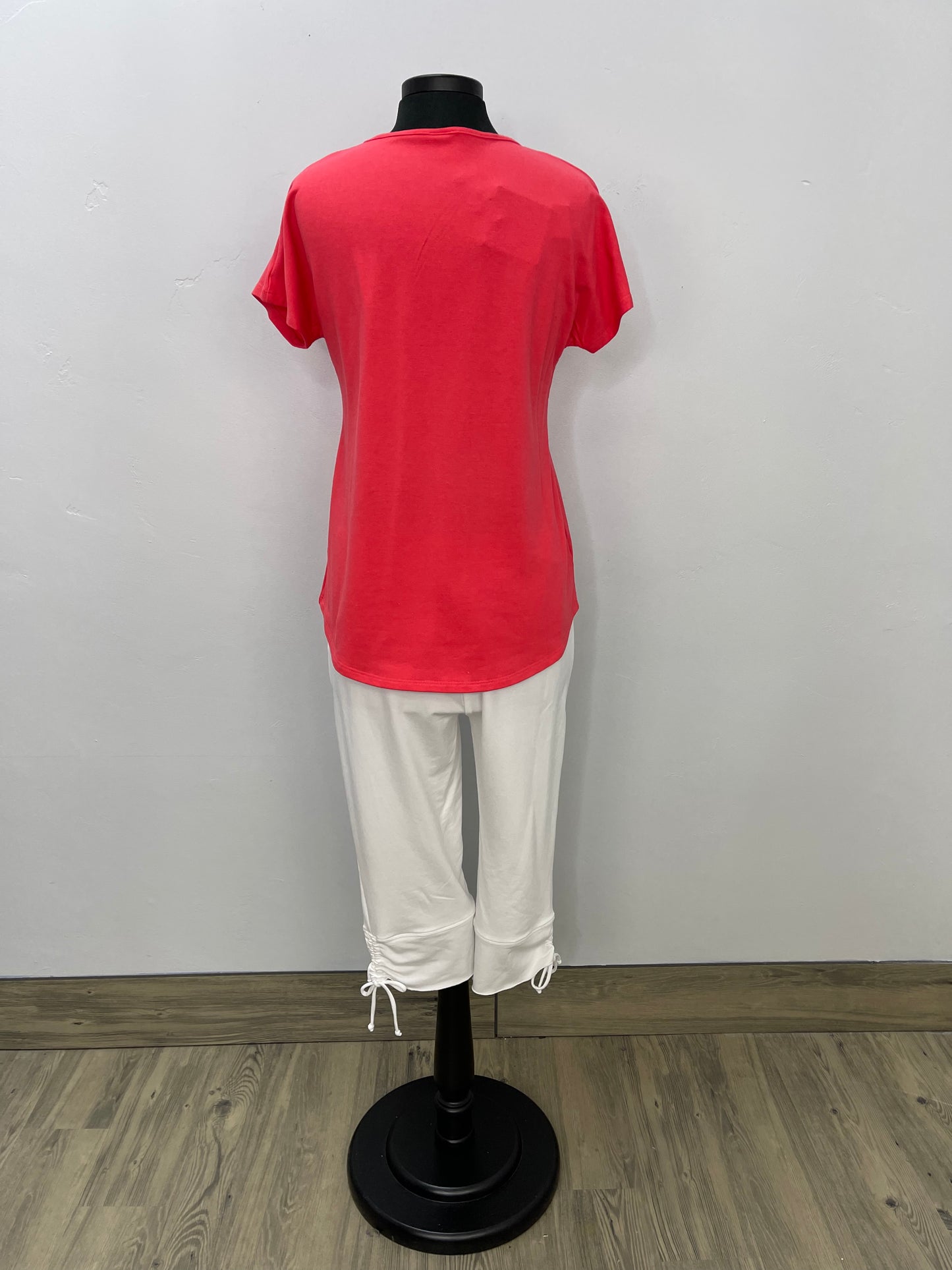Load image into Gallery viewer, Coral Short Sleeve Bamboo French Terry Basic Tee
