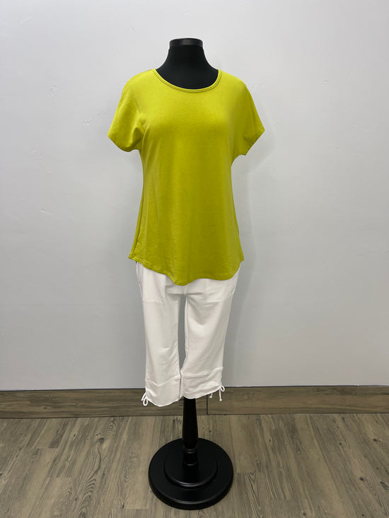 Lime Short Sleeve Bamboo French Terry Basic Tee