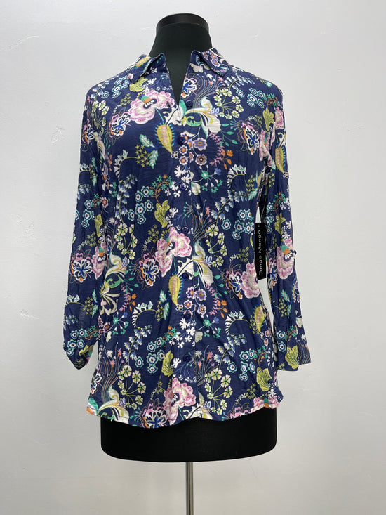 Load image into Gallery viewer, Purple Floral Button Up Top
