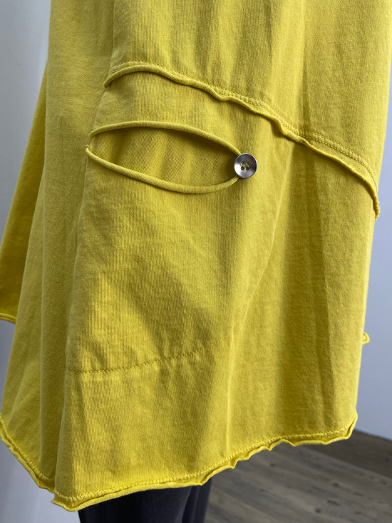 Load image into Gallery viewer, Citrus 3/4 Sleeve Tunic with Raw Edge
