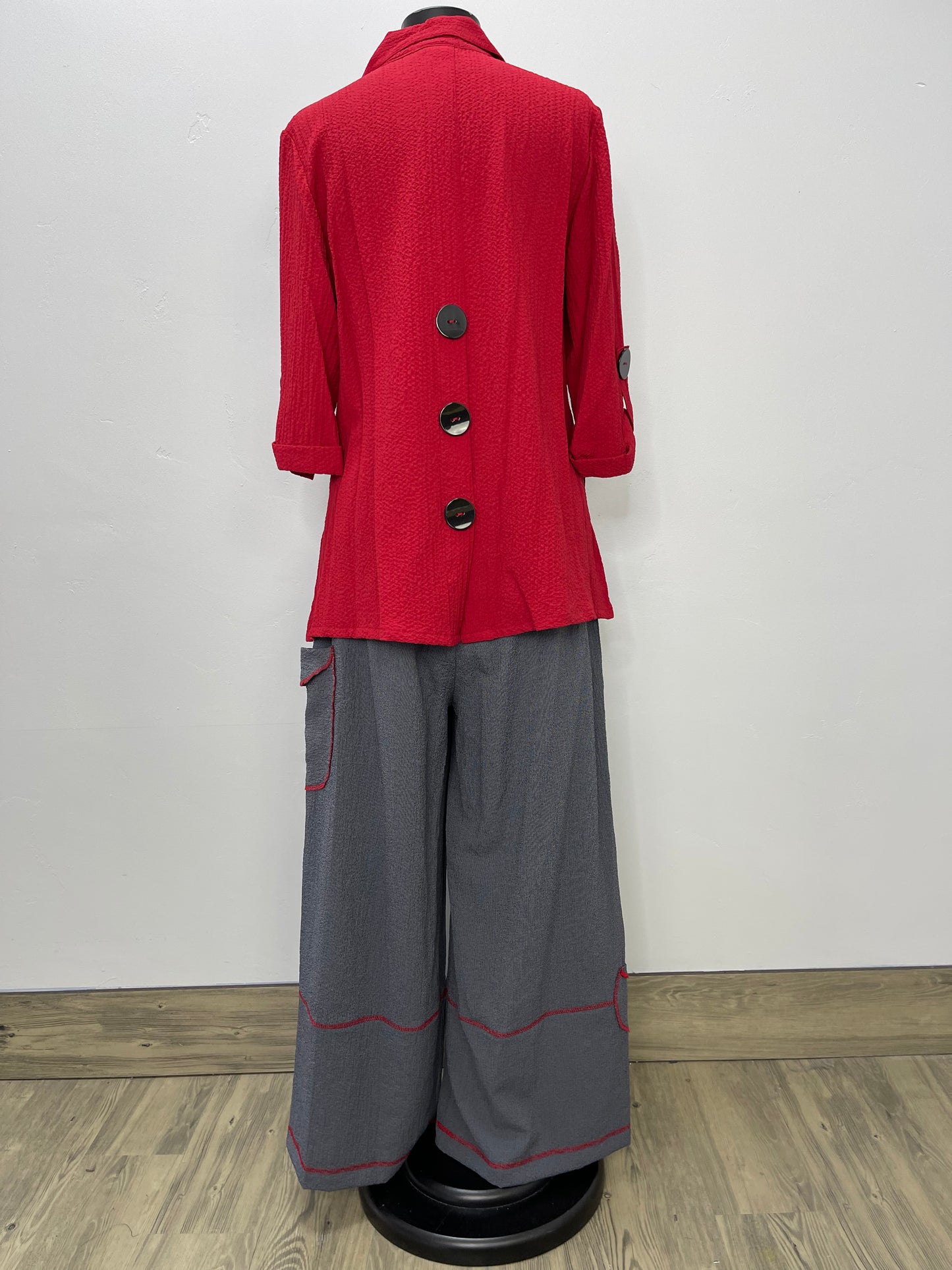 Load image into Gallery viewer, Red Asymmetric Jacket

