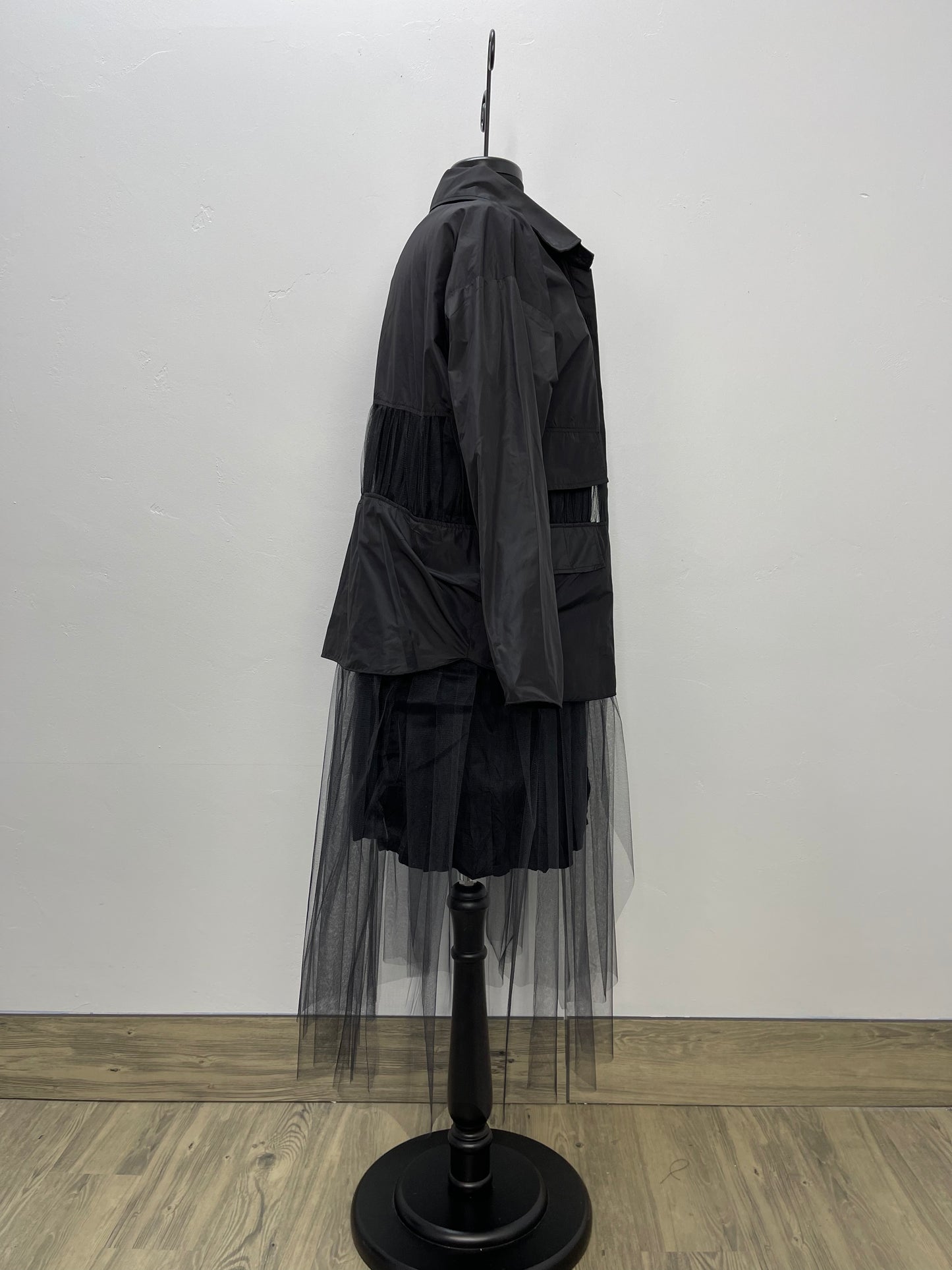 Long Sleeve Black Tulle Jacket Twist Boutique