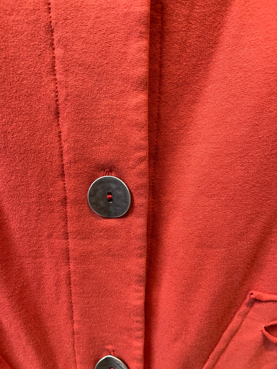 Crop Button Up Jacket - Spice