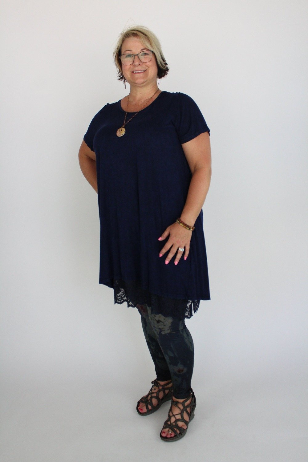 Mineral Wash Short Sleeve Tunic