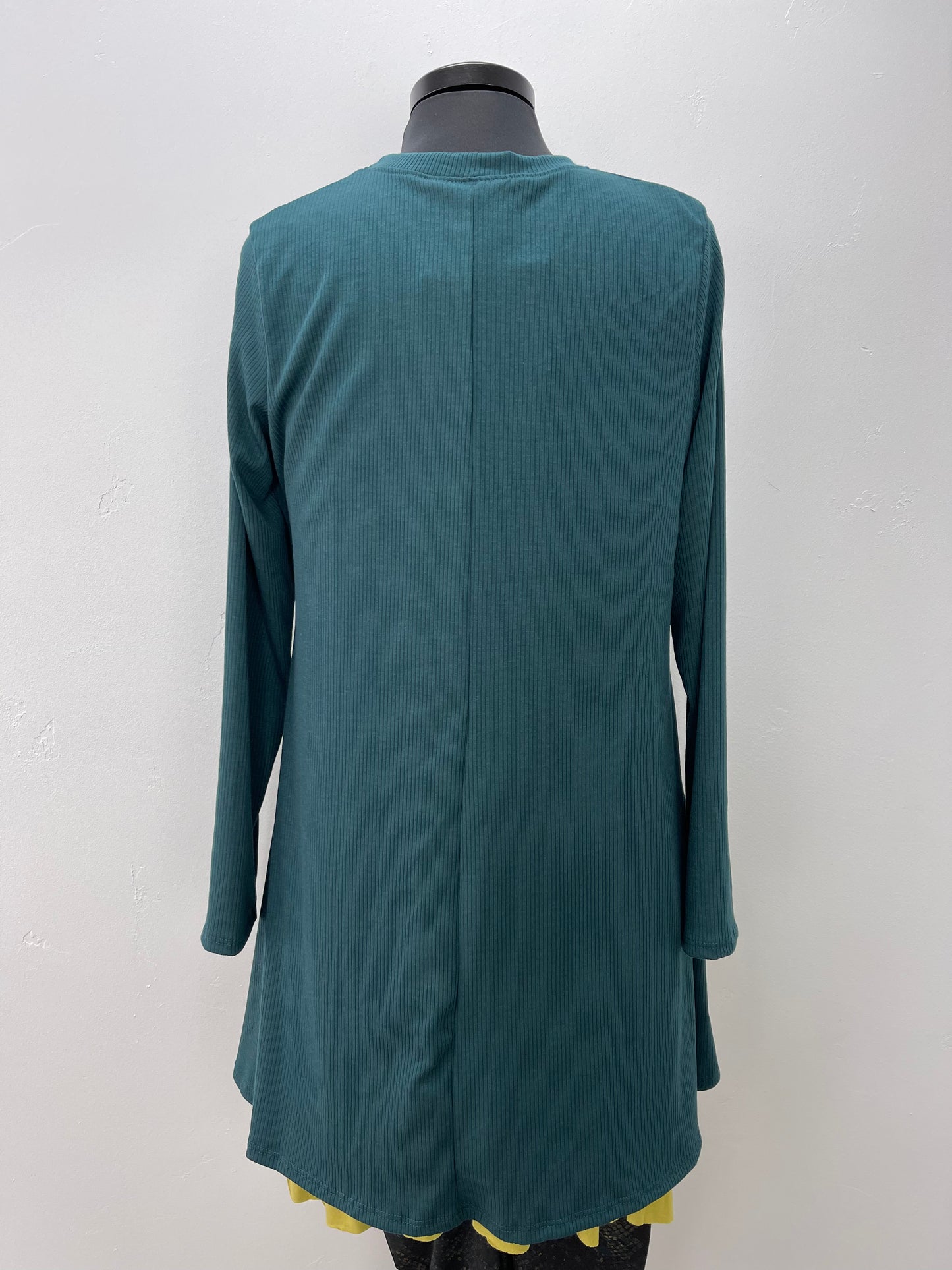 Load image into Gallery viewer, Long Sleeve Basic A-Line Tunic - Ribbed Deep Sea
