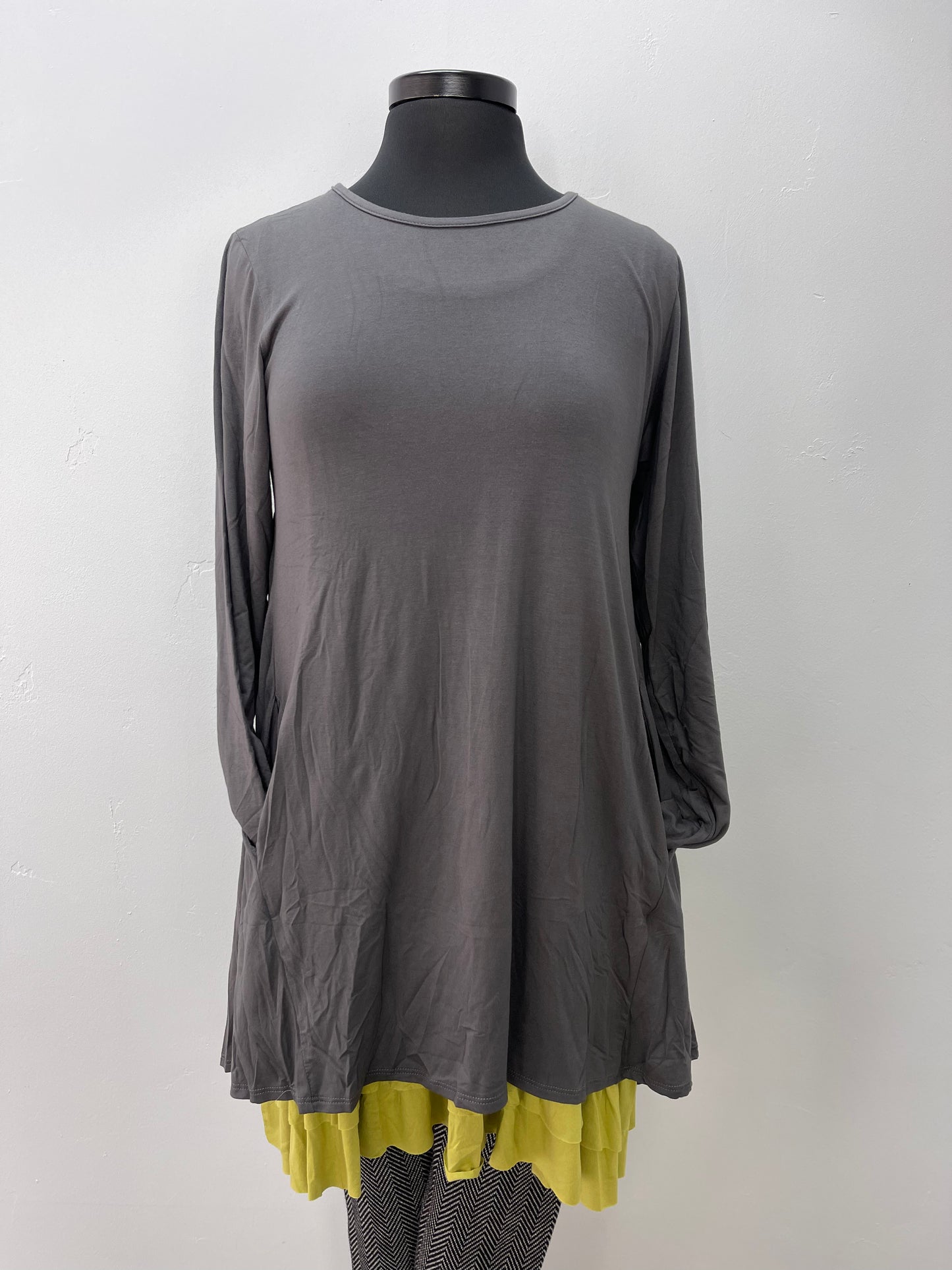 2AM Long Sleeves Tunic - Charcoal