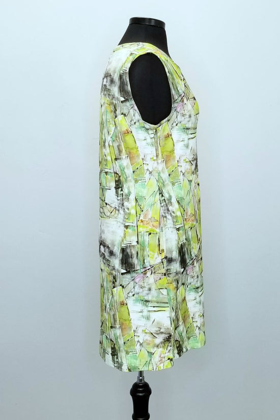 Paper Mache Sleeveless Dress with Split Neck