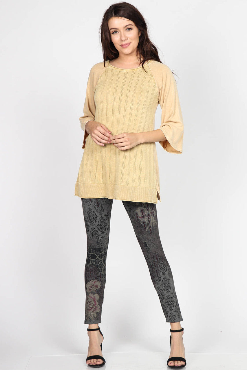 S4796A Mineral Washed Sweater Tunic