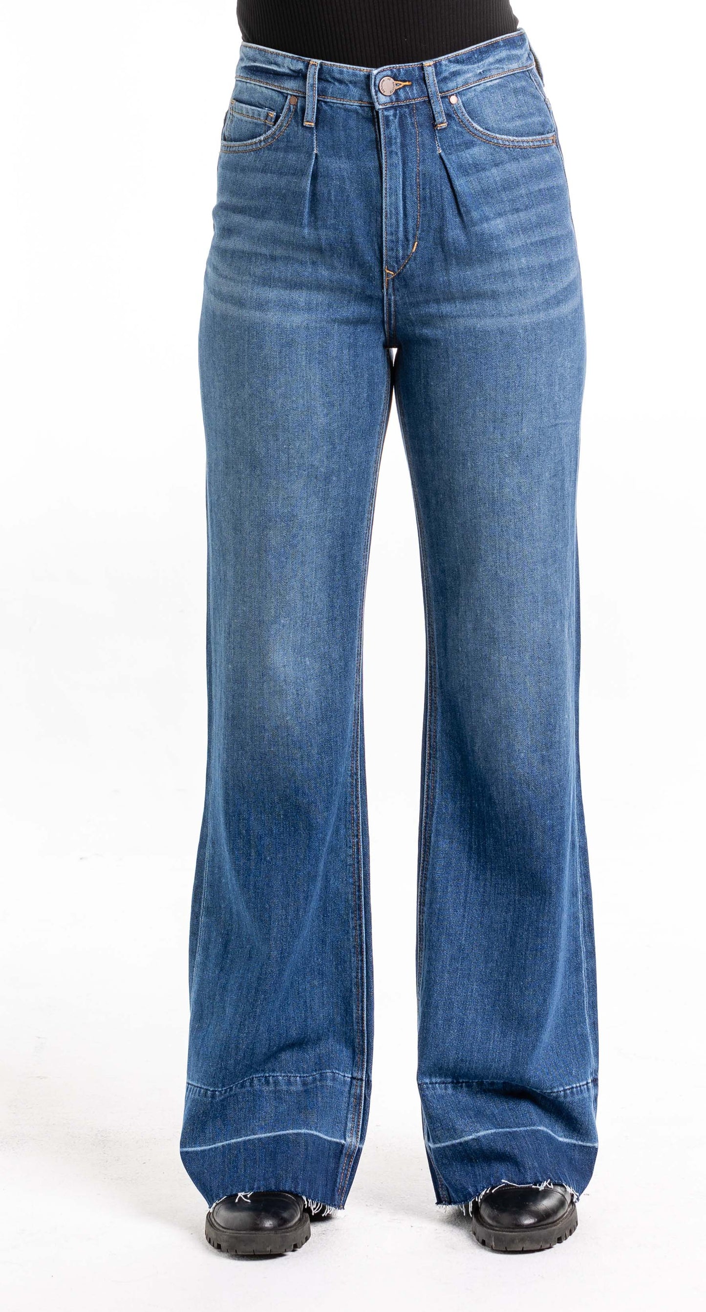 Justine High Waist Wide Leg Jean